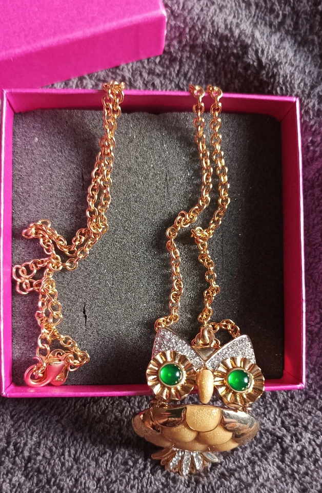 The London Collection Set; Kette und Ohrringe, Vergoldet: Motiv: Eule - Bild 3 von 4