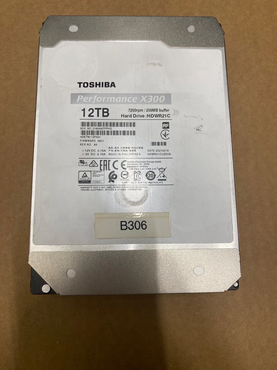 Toshiba Internal Hard Disk Drives 12 TB Storage Capacity for sale