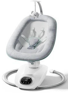 Momcozy CocoSway Baby Swing Grey 180 Rotating Seat