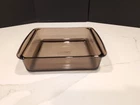 Vintage Pyrex 222 Square Baking Dish 2QT Casserole Amber Brown Glass USA 8x8x2