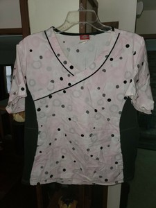polka dot scrub top