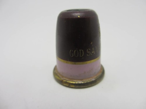 Vintage Royal Memorabilia God Save the Queen 65th Birthday Enamel Sewing Thimble