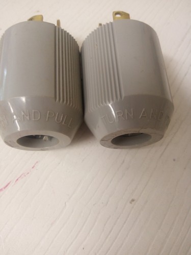 (2) Arrow Hart Turn And Pull Male Plug 15Amp 250Volt. Used - Picture 3 of 6