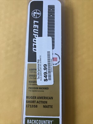 NEW LEUPOLD BACKCOUNTRY CROSS-SLOT RUGER AMERICAN SHORT ACTION 1-PC (T)