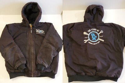 Berne Cornwell Tools Size XL Black Quilt Lined Full Zip Hooded