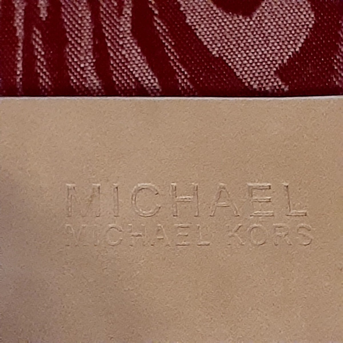MICHAEL KORS BELT PINK MK PRINTED LOGO GOLD TONE HARDWARE  display picture 2