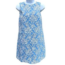 Alice + Olivia Clyde Cornflower Blue White Floral Print Shift Dress Size 6
