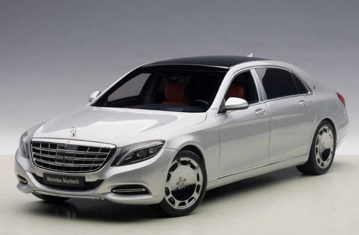 1/18 Mercedes Maybach S Class S600 Silver Composite Model Car By