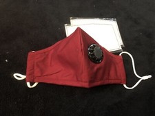 Face Mask with Vent and Filter, Reusable Washable 100 Cotton W/ 2 PM 2.5 Filter