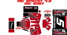 1RC SPRINT WRAP BLACK FLAMES THEME WRAP KIT