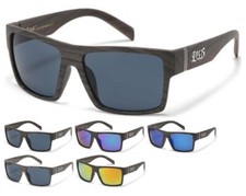Locs Rectangle Wood Print Sunglasses LOC91189-WOOD  NEW  FREE Shipping 