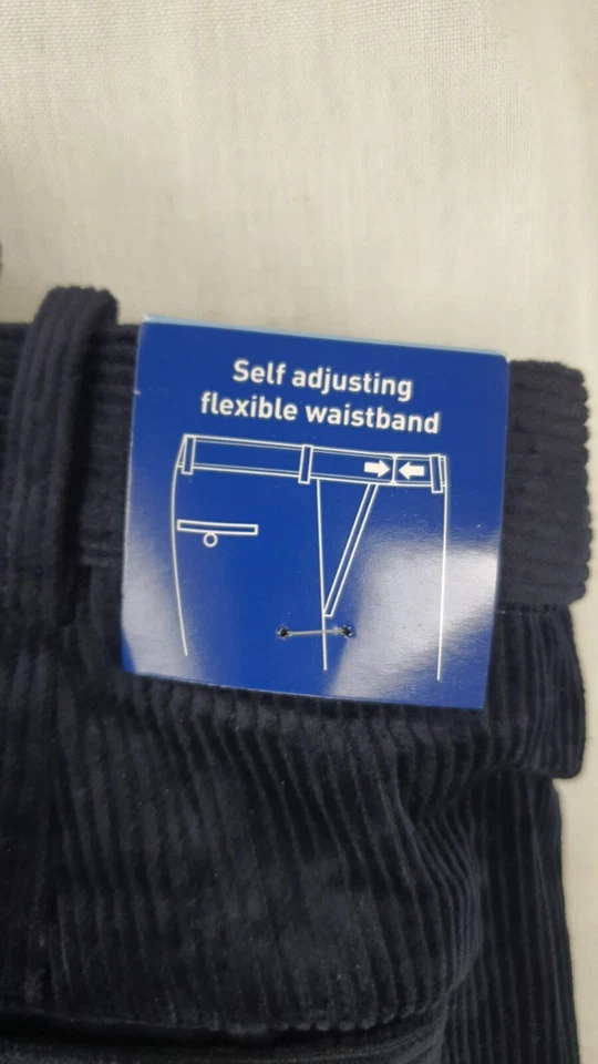 Calça Chums Pegasus cintura alta veludo marinho W48 L29 RRP £39 CR055 FF 07 - Imagem 4 de 4