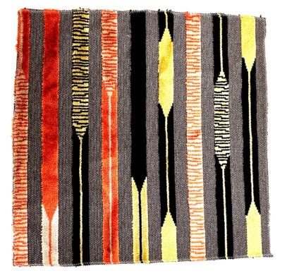 ZOFFANY  Striped Velvet Designer Sample Fabric Remnant Multicolor Viscose Poly