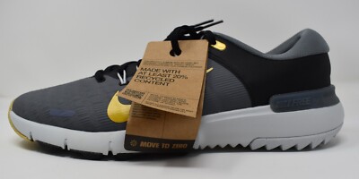 Nike Free Golf NN Shoe Black/Gold Cool Grey FQ7875-003 *NO 