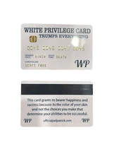 W. Privilege Card “Novelty Joke Card" Trump Everything 🇺🇸🇺🇸Fast Shipping