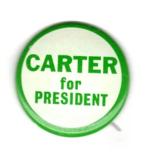 Carter for President Classic Green Button