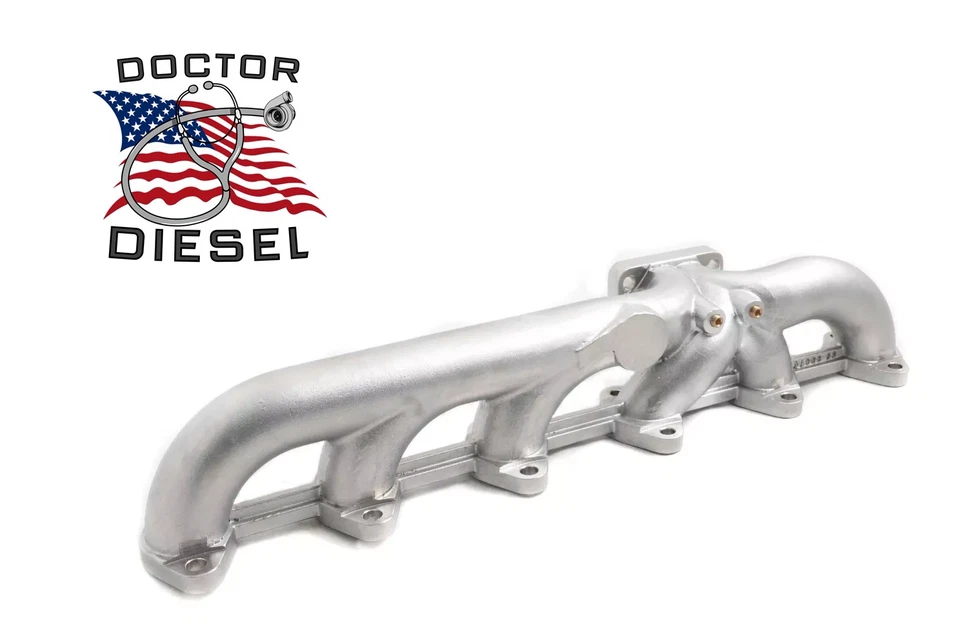 Colector de escape de acero inoxidable de alto flujo para Dodge RAM 2003-2007 5,9 L Cummins diésel Foto 3 de 4