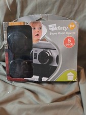 Safety 1st Stove Knob Covers, 5 Count, Black, New - open box