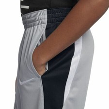 Nike Boy's Dry Avalanche Basketball Dri-Fit Shorts 856064-012 Grey Black Size M