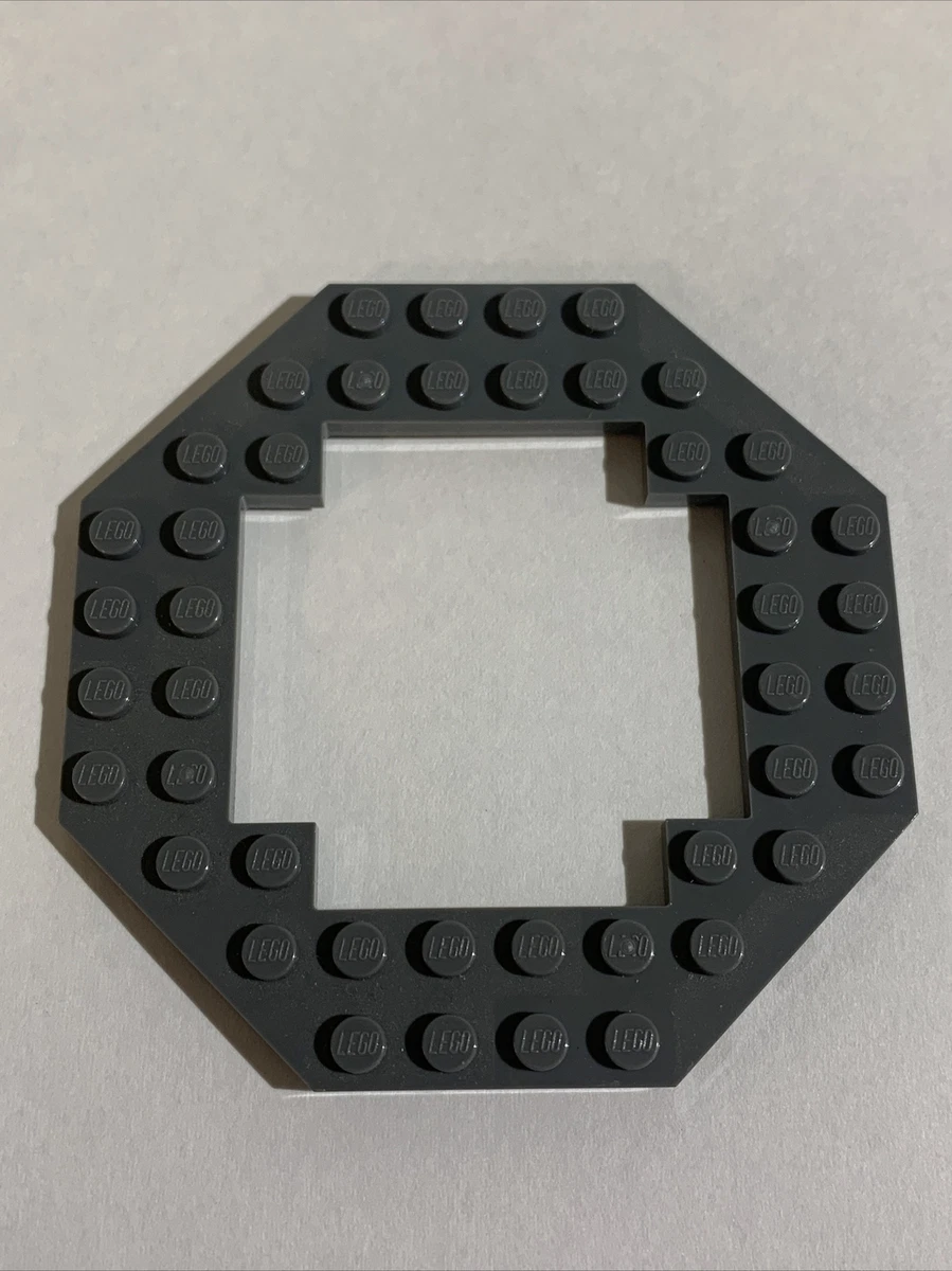 LEGO Part 6063 1pc Plate Modified 10x10 Octagonal Open Dark