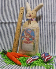 Primitive Rabbit/Bunny "Liberty" an American Easter Rabbit-Cupboard Tuck, Ornie