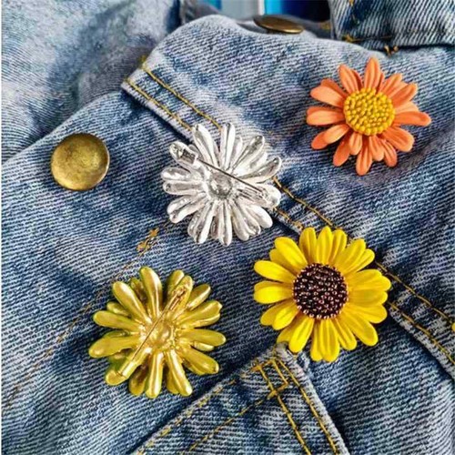 Fashion Jewelry Vintage Style Daisy Flower Daisy Flower Brooch Yellow Sunflower - Picture 3 of 15
