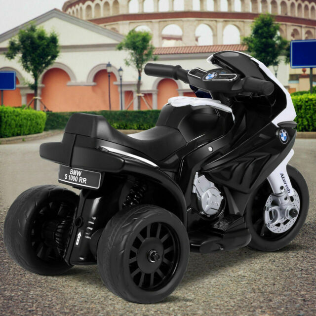 BMW Licensed Kids 3 Wheel Motorcycle Black 6v Battery Power Wheels Bike