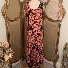 Jon & Anna. Size 3X. Jersey Pullover Sheath Shift. Baroque Print. B94.