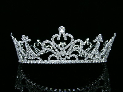 K⭐︎Tiara Bridal Wedding Pageant Rhinestone Crystal Full Crown Tiara