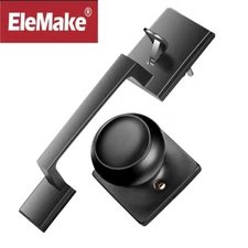 Heavy Duty Front Door Handle Set W/Door Knob Interior Exterior Reversible Lever