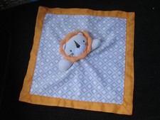 Circo Orange Lion Gray White Squares Infant Security Blanket