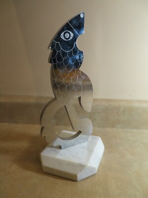 Vintage signed and numbered ALTERA '95 Abstract Modernist Silver Metal Sculpture