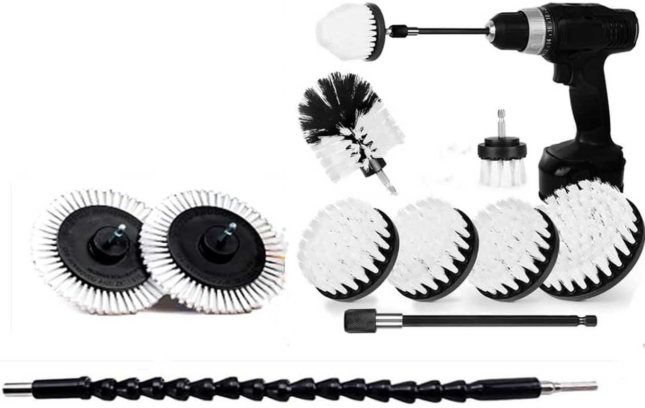 Power Scrubber Drill Brush with 2 Extended Attachments for Deep Cleaning