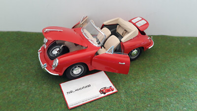Lot De 2 Miniatures Burago 1:18 – Porsche 1961 Coupé + Cabriolet – Collection Or