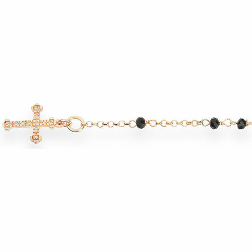 Bracciale Baciamano Donna Di Amen BAMAGBZ4 In Argento 925 Di Colore Oro Zirconi