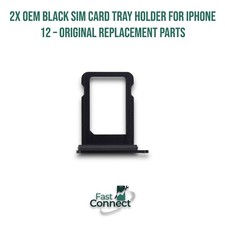 2x OEM Black SIM Card Tray Holder for iPhone 12   Original Replacement Parts
