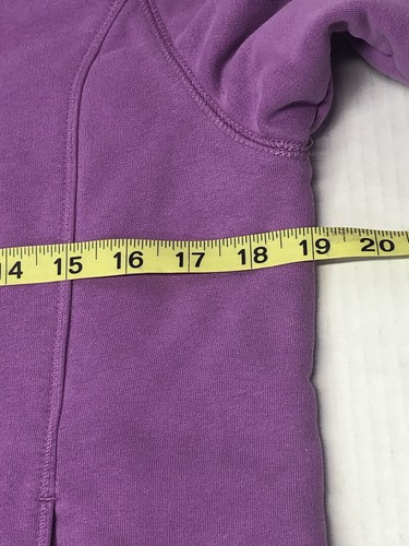 LL Bean Full Zip Hoodie Pile Lined Sherpa Jacket Size XL 18 Lilac Purple - Picture 12 of 16