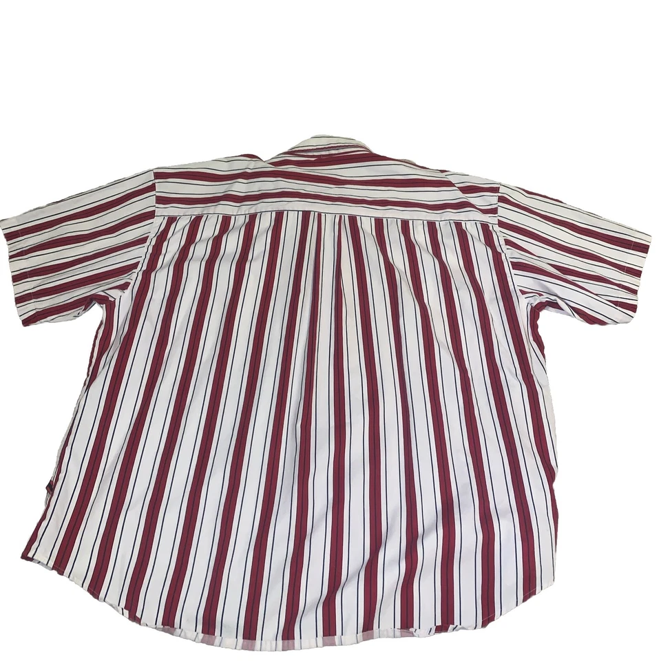 Bugle Boy Classics Shirt Mens XXL Red /white Striped Button Down 90s Vintage - Image 3 of 3
