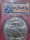 2020p MS70 Len Buckley Signed First Strike 1 Of 1000 1oz Slvr. Free Shipng #AA6