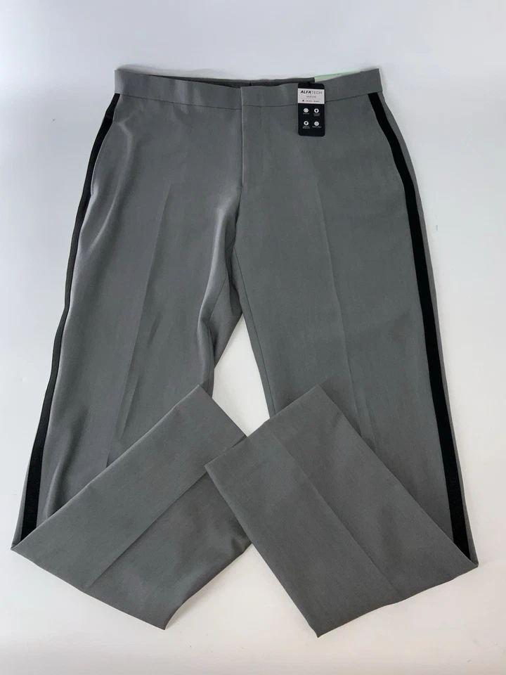 Alfani Tuxedo Pant Slim Fit Stretch Men's 34x32 Grey Black Stripe NWT YGI S5-156 - Image 2 of 4