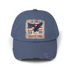 250 Years of Freedom cap  1776-2026 patriotic flag design