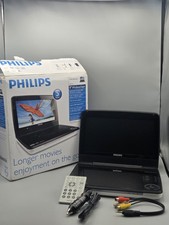 Philips 9" LCD Portable DVD Player PET941D Orig Box Remote Cords-Tested