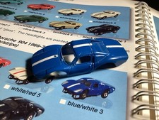 Aurora 1960s Tjet PORSCHE Blue/White Stripe Body Only, Rare HTF Nice Rated 3