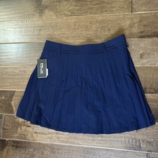 RLX Ralph Lauren Women's Woven 15" Pleated A-Line Golf Skort Size M NWT 138