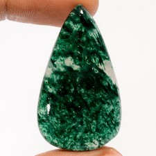 100 Natural Green Aventurine Pear Cabochon Gemstone 39 Ct. 37X21X6 mm EE-51700