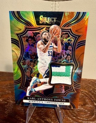 Panini Select 24-25 Karl-Anthony Towns T-Wolves Throwback Mem Tie Dye /25  