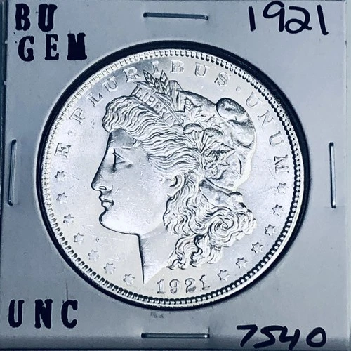 1921 BU GEM MORGAN SILVER DOLLAR UNC MS+++ U.S. MINT RARE COIN 7540