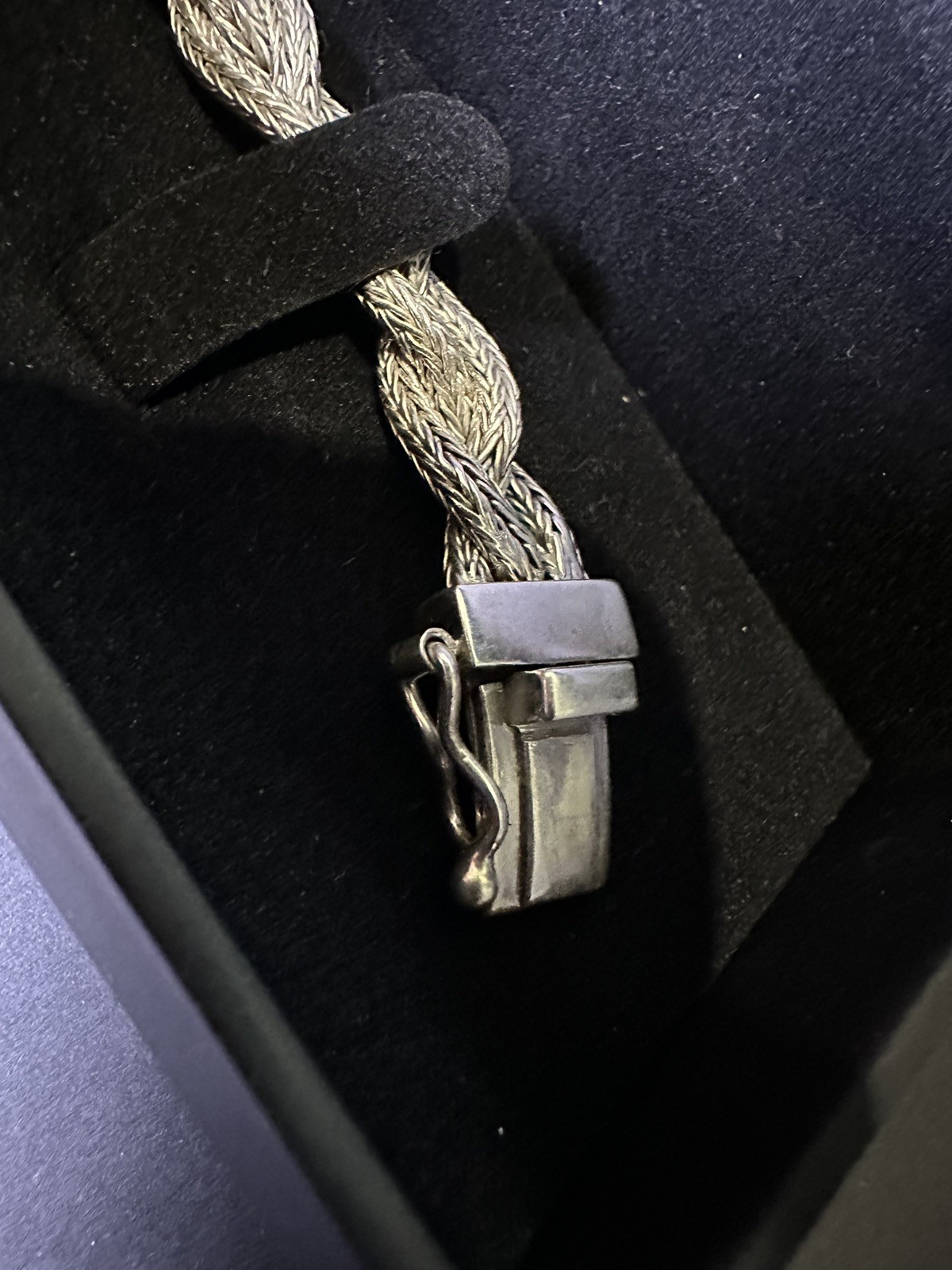 SOLID 925 Sterling Silver 10mm BRAIDED WHEAT LINK… - image 4