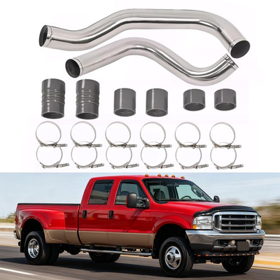 #ad Polished 3quot; Intercooler Pipe amp; Boot Kit For Ford 7.3L 1999.5 2003 Powerstroke $97.99