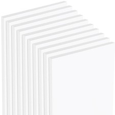 Mat Board Center, Pack of 10 8x10 Foam Board, 1/8" Thick, Lightweight White F...